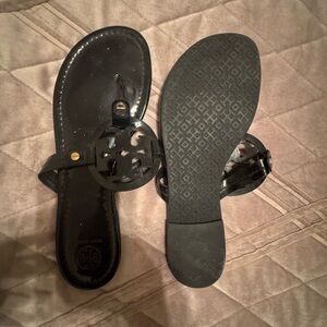 Tory Burch Black Logo Sandals